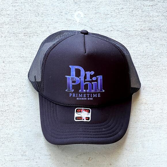 Dr. Phil Prime time Season One Hat Crew Hat Otto Snap Back Black Trucker Hat - Picture 1 of 3
